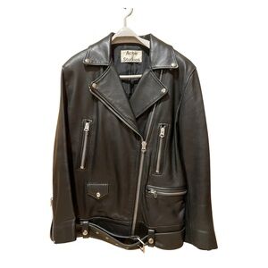 ACNE studios Black Leather Jacket size L